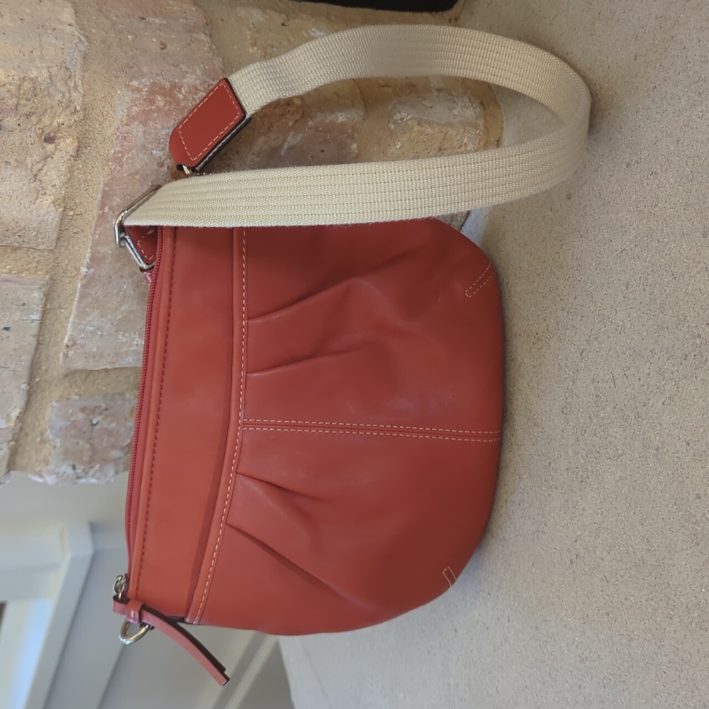 COACH I Burnt Orange Rust Adjustable Crossbody Purse Shoulder Bag